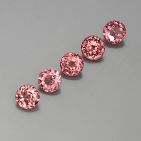  ct natürliche rosa-orange Malaya-Granat-Edelsteine, Rund Schliff, VS