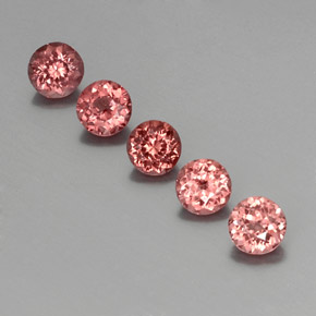  ct natürliche rosa-orange Malaya-Granat-Edelsteine, Rund Schliff, VS