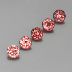  ct natürliche rosa-orange Malaya-Granat-Edelsteine, Rund Schliff, VS