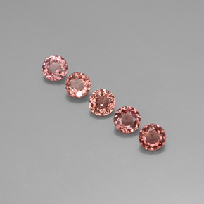 3,45 ct natürliche rosafarbener Malaya-Granat-Edelsteine, Rundschliff, VS