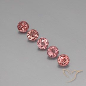 4.38ctw Natürlicher rose-rosa Malaya-Granat, Runden, VS