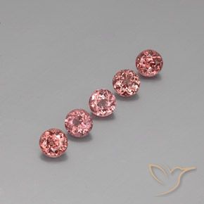 4.38 ct natürliche rose-rosa Malaya-Granat-Edelsteine, Runden, VS