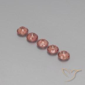 4.49 ct natürliche Mittelrosa Malaya-Granat-Edelsteine, Runden, VS