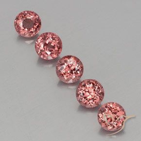 4.32ctw Natürlicher Himbeerrosa Malaya-Granat, Runden, VS