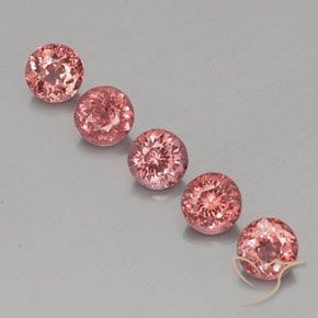 4.26ctw Natürlicher rose-rosa Malaya-Granat, Runden, VS