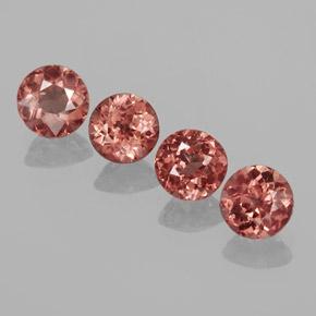 3.03 ct natürliche rötlich-rosa Malaya-Granat-Edelsteine, Rund Schliff, VS