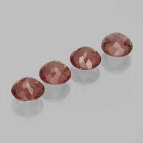 3.03 ct natürliche rötlich-rosa Malaya-Granat-Edelsteine, Rund Schliff, VS