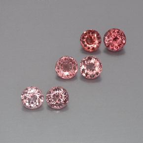3,88 ct natürliche rosafarbener Malaya-Granat-Edelsteine, Rundschliff, VS