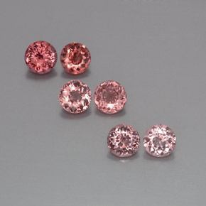 3,88 ct natürliche rosafarbener Malaya-Granat-Edelsteine, Rundschliff, VS