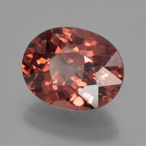 3,48 ctw natürlicher Rosérosa Malaya-Granat, Oval Schliff, VS