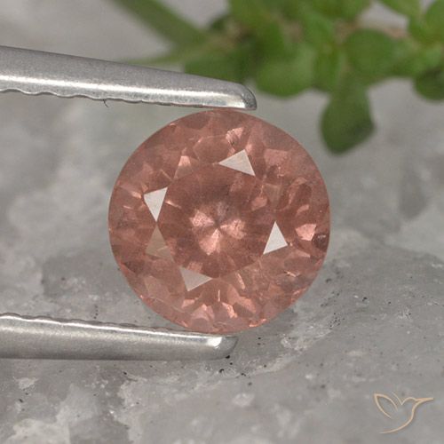 0.88ct Natürlicher Grapefruit-Rosa Malaya-Granat, Runden, VS, Photo A