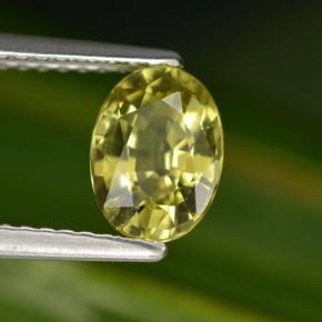 1,25 ctw natürlicher grüner Mali-Granat, Oval Schliff, VS