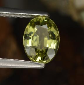 1,14 ctw natürlicher gelber Mali-Granat, Oval Schliff, VVS-VS