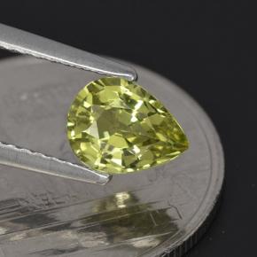 1,00 ctw natürlicher grüner Mali-Granat, Birnenform, VVS-VS