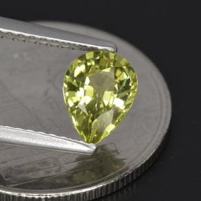 1,00 ctw natürlicher grüner Mali-Granat, Birnenform, VVS-VS