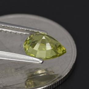 1,00 ctw natürlicher grüner Mali-Granat, Birnenform, VVS-VS