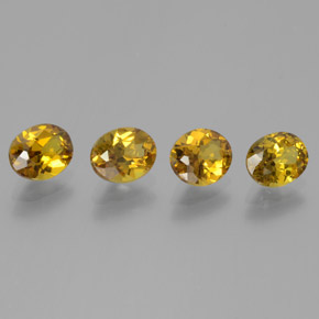 2.94 ct natürliche grünlich-gold-braun Mali-Granat-Edelsteine, Oval Schliff, VS