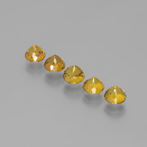 2.74 ct natürliche gold-orange Mali-Granat-Edelsteine, Rund Schliff, VVS-VS