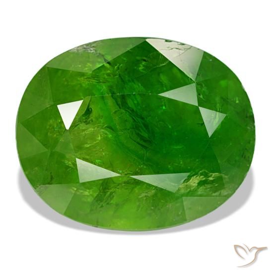 17,61 ctw natürlicher grüner Mali-Granat, Oval Schliff, SI-I1