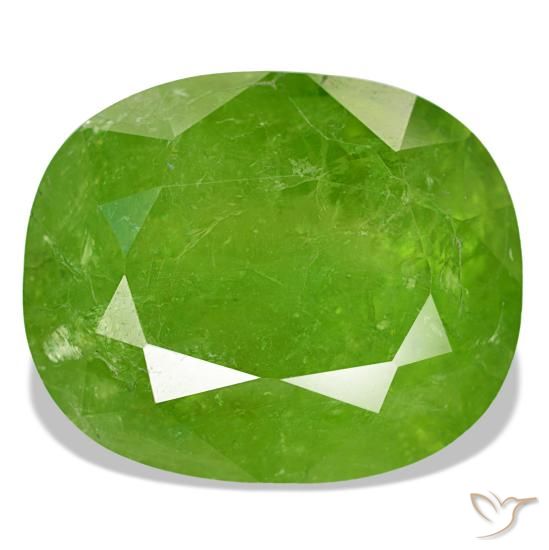 24.80ct Grüner Mali-Granat, Kissen, SI-I1