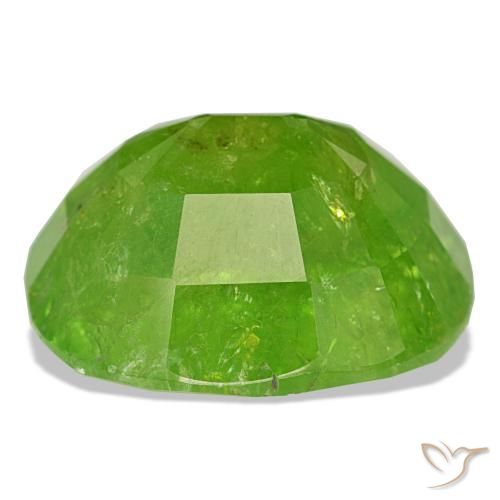 24,80 ctw natürlicher grüner Mali-Granat, Kissenschliff, SI-I1