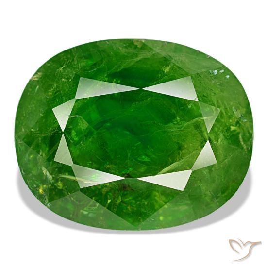 15,82 ctw natürlicher grüner Mali-Granat, Oval Schliff, SI-I1