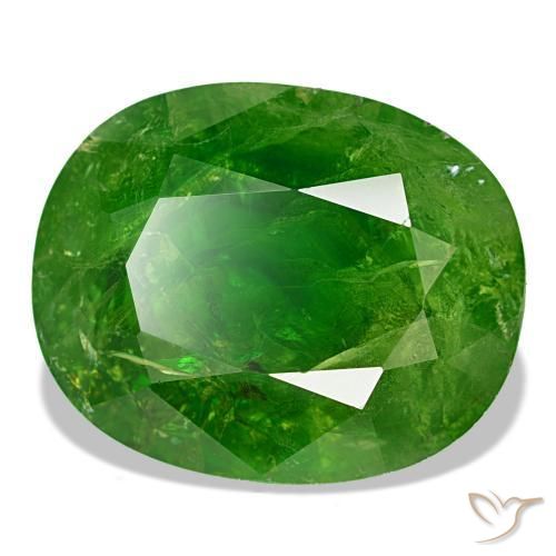 15,82 ctw natürlicher grüner Mali-Granat, Oval Schliff, SI-I1
