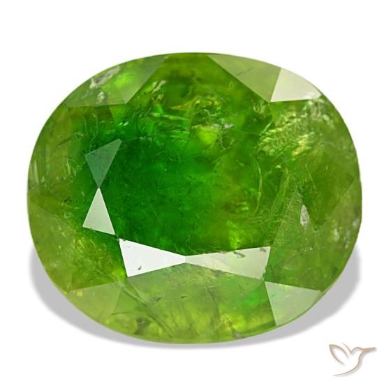 15.40ct Grüner Mali-Granat, Oval, SI-I1