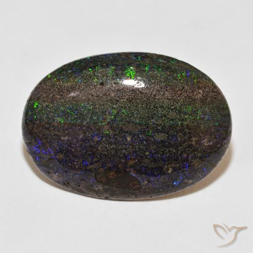 24.47ct Natürlicher Mehrfarbig Matrix Opal, Oval, Lichtundurchlässig