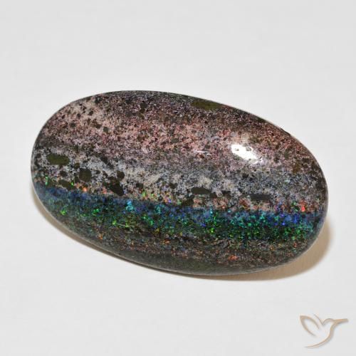 9,17 ctw natürlicher Mehrfarbig Matrix Opal, Oval, Lichtundurchlässig