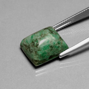 13,00 ctw natürlicher grüner Maw-sit-sit, Baguette, Lichtundurchlässig