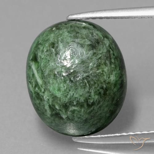 9.55ct Natürlicher Blasses Kieferngrün Mawsitsit, Oval, Lichtundurchlässig