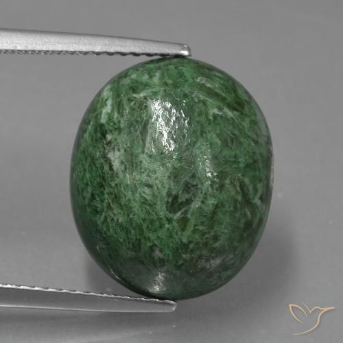 13.63ct Natürlicher Mittelgrün Mawsitsit, Oval, Lichtundurchlässig
