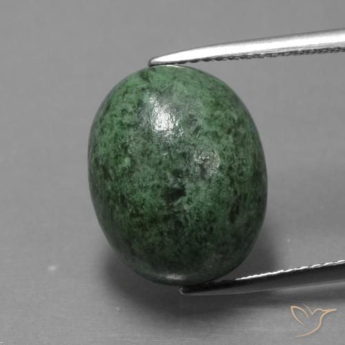 11.86ct Natürlicher Erdiges Grün Mawsitsit, Oval, Lichtundurchlässig