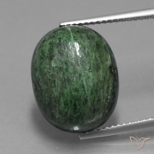 13.40ct Natürlicher Erdiges Grün Mawsitsit, Oval, Lichtundurchlässig