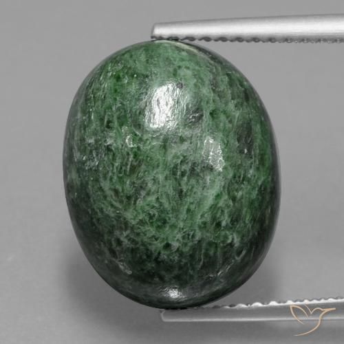 9.69ct Natürlicher Blasses Kieferngrün Mawsitsit, Oval, Lichtundurchlässig