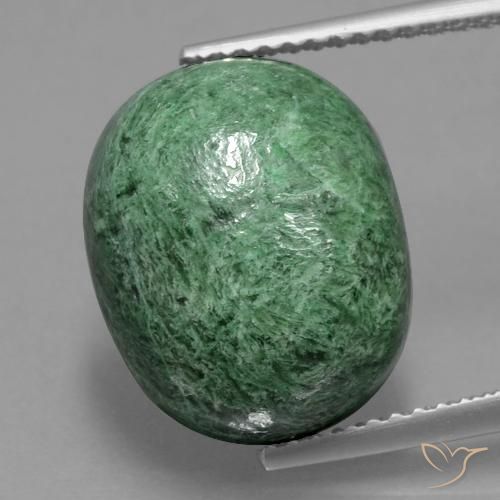 11.25ct Natürlicher Mittelgrün Mawsitsit, Oval, Lichtundurchlässig