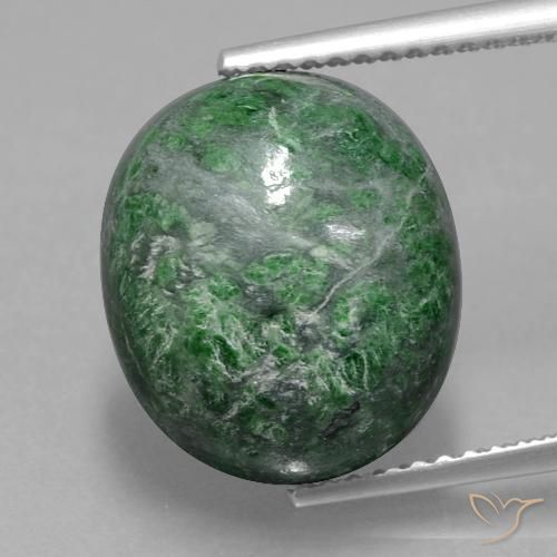 10.77ct Natürlicher Mittelgrün Mawsitsit, Oval, Lichtundurchlässig