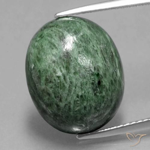 13.09ct Natürlicher Mittelgrün Mawsitsit, Oval, Lichtundurchlässig