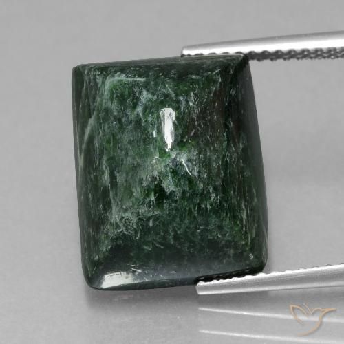 15.46ct Natürlicher Waldgrün Mawsitsit, Baguette, Lichtundurchlässig
