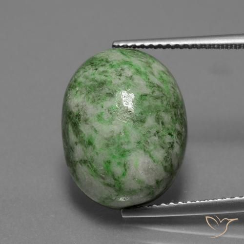 13.87ct Natürlicher Mittel-Hellgrün Mawsitsit, Oval, Lichtundurchlässig