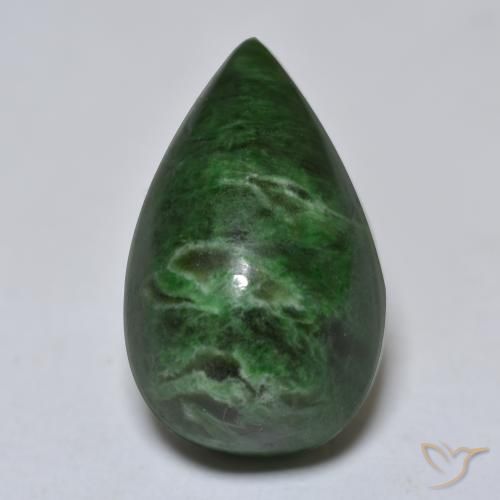 10.89ct Natürlicher Kieferngrün Mawsitsit, Birnenform, Lichtundurchlässig