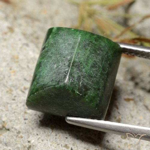 9.77ct Natürlicher dunkelgrün Mawsitsit, Baguette, Lichtundurchlässig