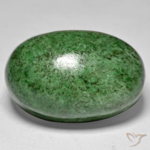 30.49ct Natürlicher limettengrün Mawsitsit, Oval, Lichtundurchlässig