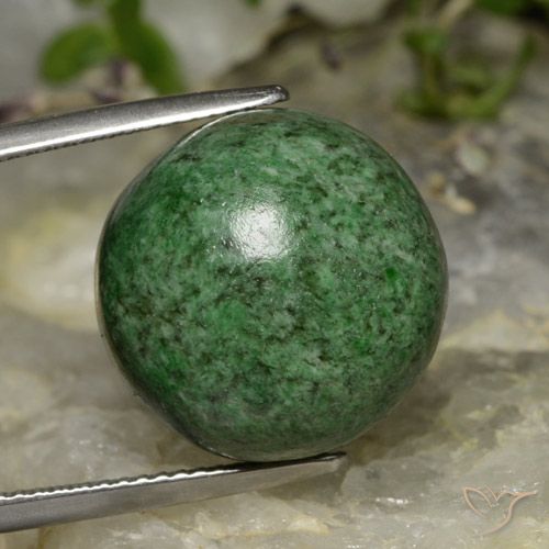 25.08ct Natürlicher Kieferngrün Mawsitsit, Runden, Lichtundurchlässig