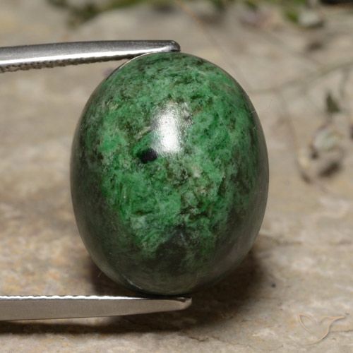 21.53ct Natürlicher dunkelgrün Mawsitsit, Oval, Lichtundurchlässig