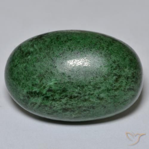 40.52ct Natürlicher dunkelgrün Mawsitsit, Oval, Lichtundurchlässig