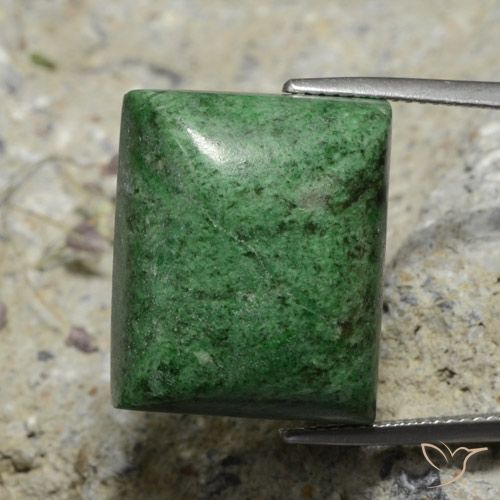34.18ct Natürlicher tiefgrün Mawsitsit, Baguette, Lichtundurchlässig