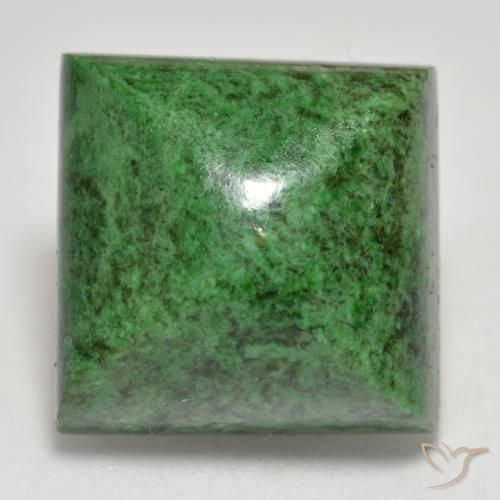 20.93ct Natürlicher dunkelgrün Mawsitsit, Quadrat, Lichtundurchlässig