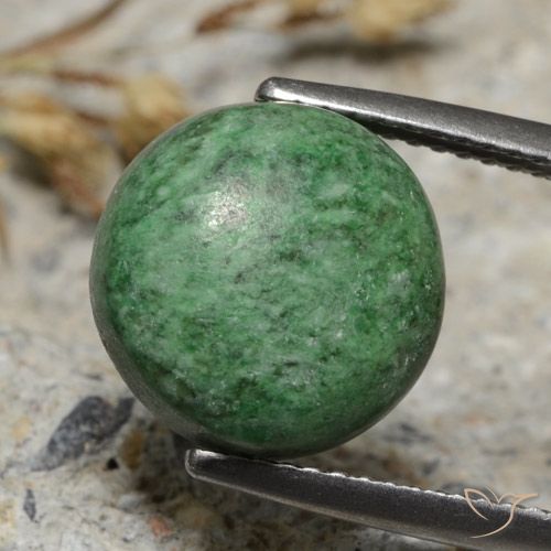 7.68ct Natürlicher Blasses Kieferngrün Mawsitsit, Runden, Lichtundurchlässig